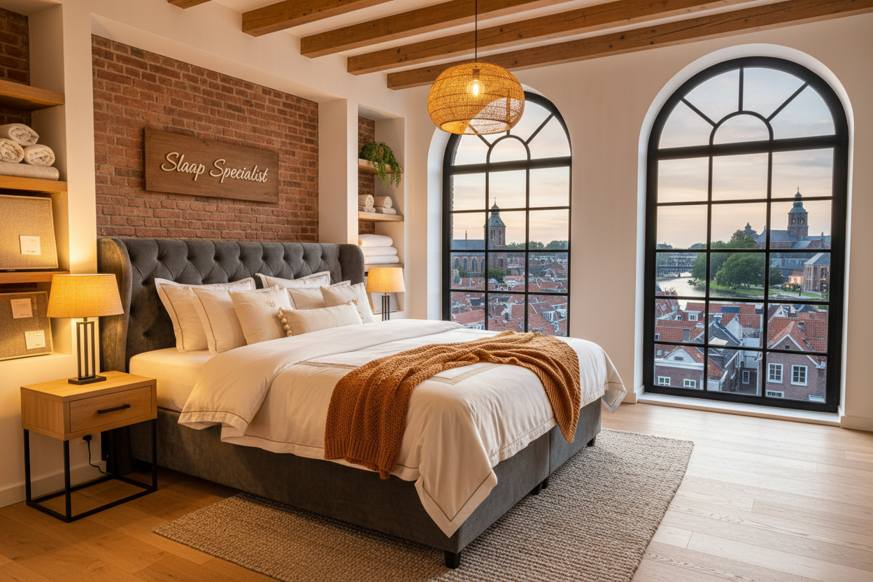 Boxspring met Doesburgs thema