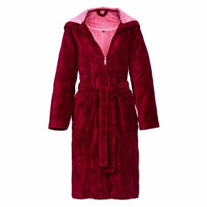 Vossen Badjas Comfort Line Palermo, met rits, Burgundy