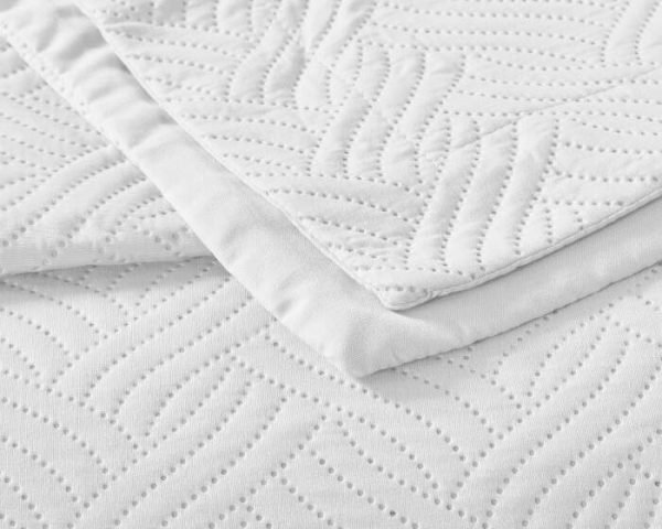 Plaid Wave White 260x250cm inclusief Kussensloop
