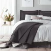 Plaid Wave Black 260x250cm inclusief Kussensloop