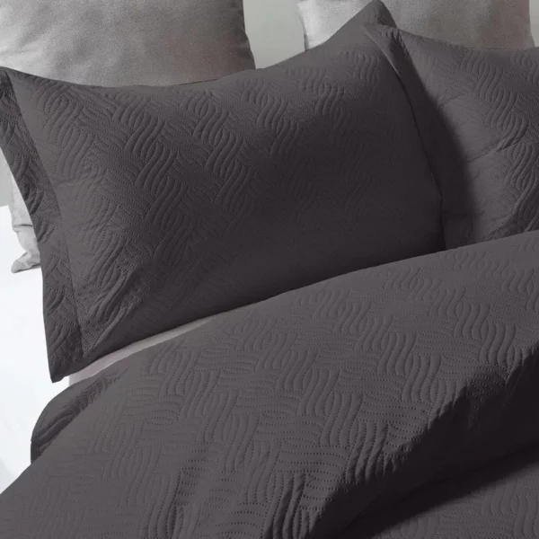 Plaid Wave Black 260x250cm inclusief Kussensloop