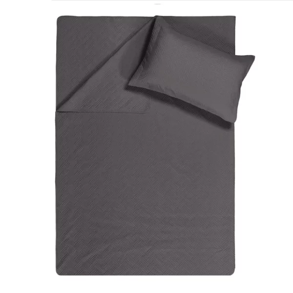 Plaid Wave Black 260x250cm inclusief Kussensloop
