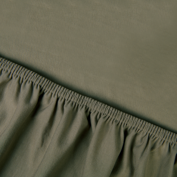 Kayori Tara Matras Hoeslaken stretch Jersey 180/200x200/220 Olijfgroen