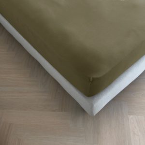 Kayori Tara Matras Hoeslaken stretch Jersey 180/200x200/220 Olijfgroen