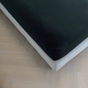 Kayori Tara Matras Hoeslaken stretch Jersey 180/200x200/220 Zwart
