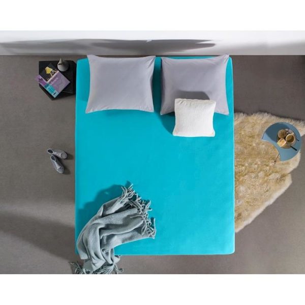 Enkel Jersey Hoeslaken Hotel Summer 80/90x200/220 Turquoise