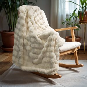 Pom Rabbit Fur plaid Beige 150 x 200 – Superzacht & Luxe