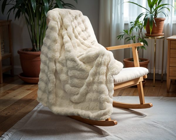 Pom Rabbit Fur plaid Beige 150 x 200 – Superzacht & Luxe