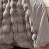 Pom Rabbit Fur plaid Taupe/Rose 150 x 200  – Superzacht & Luxe