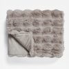 Pom Rabbit Fur plaid Taupe/Rose 150 x 200  – Superzacht & Luxe