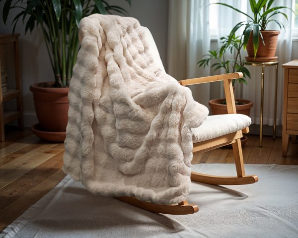 Pom Rabbit Fur plaid Zand 150 x 200 – Superzacht & Luxe