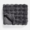 Pom Rabbit Fur plaid Antraciet 150 x 200 - Superzacht & Luxe