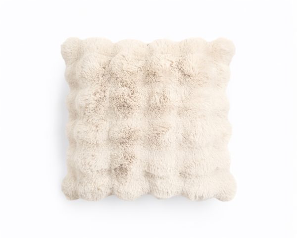 Pom Rabbit Fur sierkussen Beige 50 x 50 – Luxe & Zacht