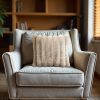 Rib Rabbit Fur Sierkussen Zand 50 x 50 – Luxe & Zacht