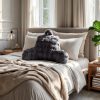 Bedrest Pompom Antraciet 34 x 50 – Luxe comfort en stevige ondersteuning