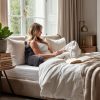 Bedrest Pompom Antraciet 34 x 50 – Luxe comfort en stevige ondersteuning
