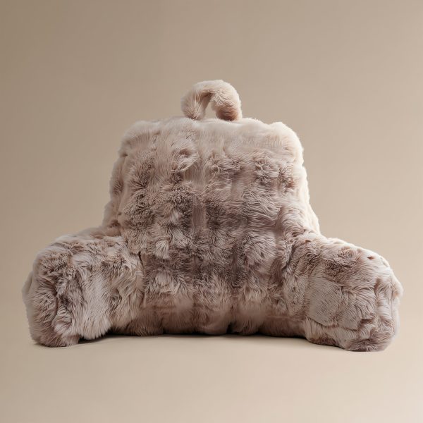 Bedrest Pompom Taupe 34 x 50 – Luxe comfort en stevige ondersteuning