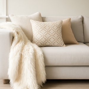 Bedrest Pompom Antraciet 34 x 50 – Luxe comfort en stevige ondersteuning